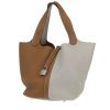 Hermès  Picotin Lock handbag  in Gris Perle and Kraft togo leather - 00pp thumbnail