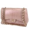 Bolso de mano Chanel  Timeless Jumbo en piel de pitón rosa - 00pp thumbnail