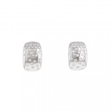 Pendientes Cartier Nouvelle Vague de oro blanco y diamantes