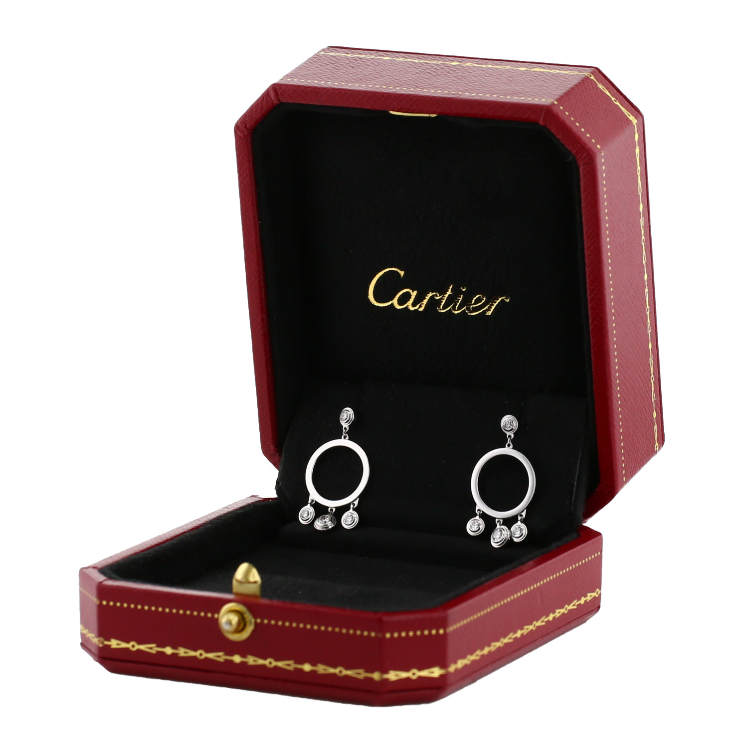 Cartier  earrings in white gold and diamondsand in diamonds - Detail D2