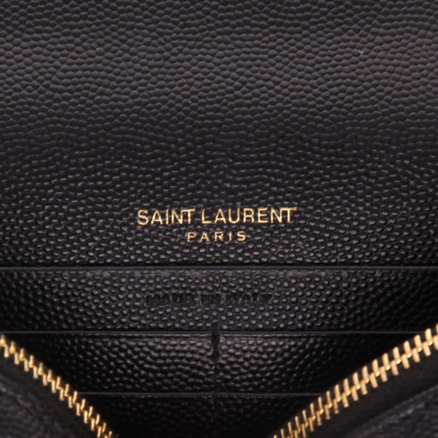Sac bandoulière Saint Laurent  Cassandre en cuir grainé noir - Detail D2