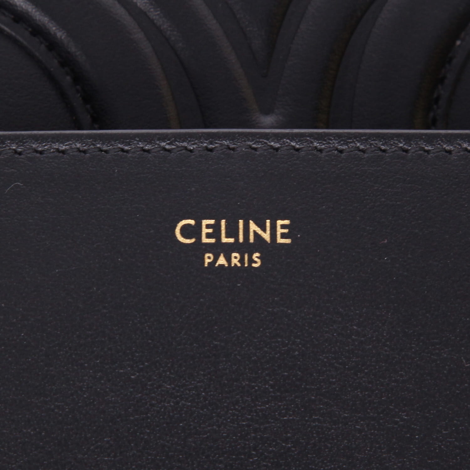Borsa a tracolla Celine  Folco in pelle nera - Detail D2