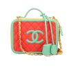 Chanel  Vanity shoulder bag  in yellow, green and red tricolor  grained leather - 360 thumbnail