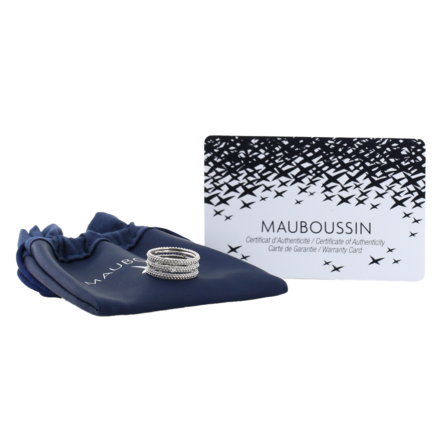 Mauboussin Le Premier Jour ring in white gold and diamonds - Detail D2