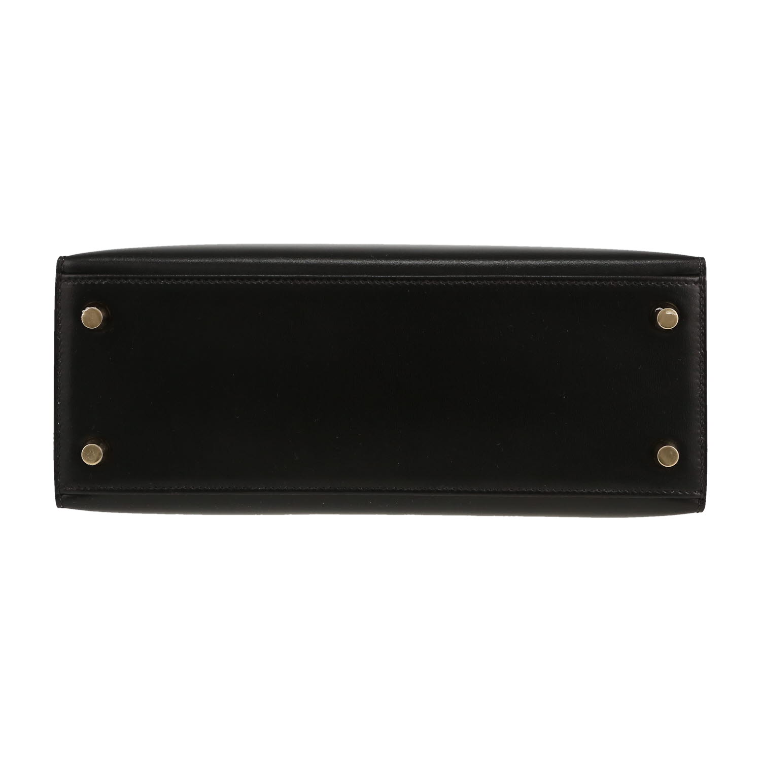 Bolso de mano Hermès  Kelly 25 cm en cuero box negro - Detail D1