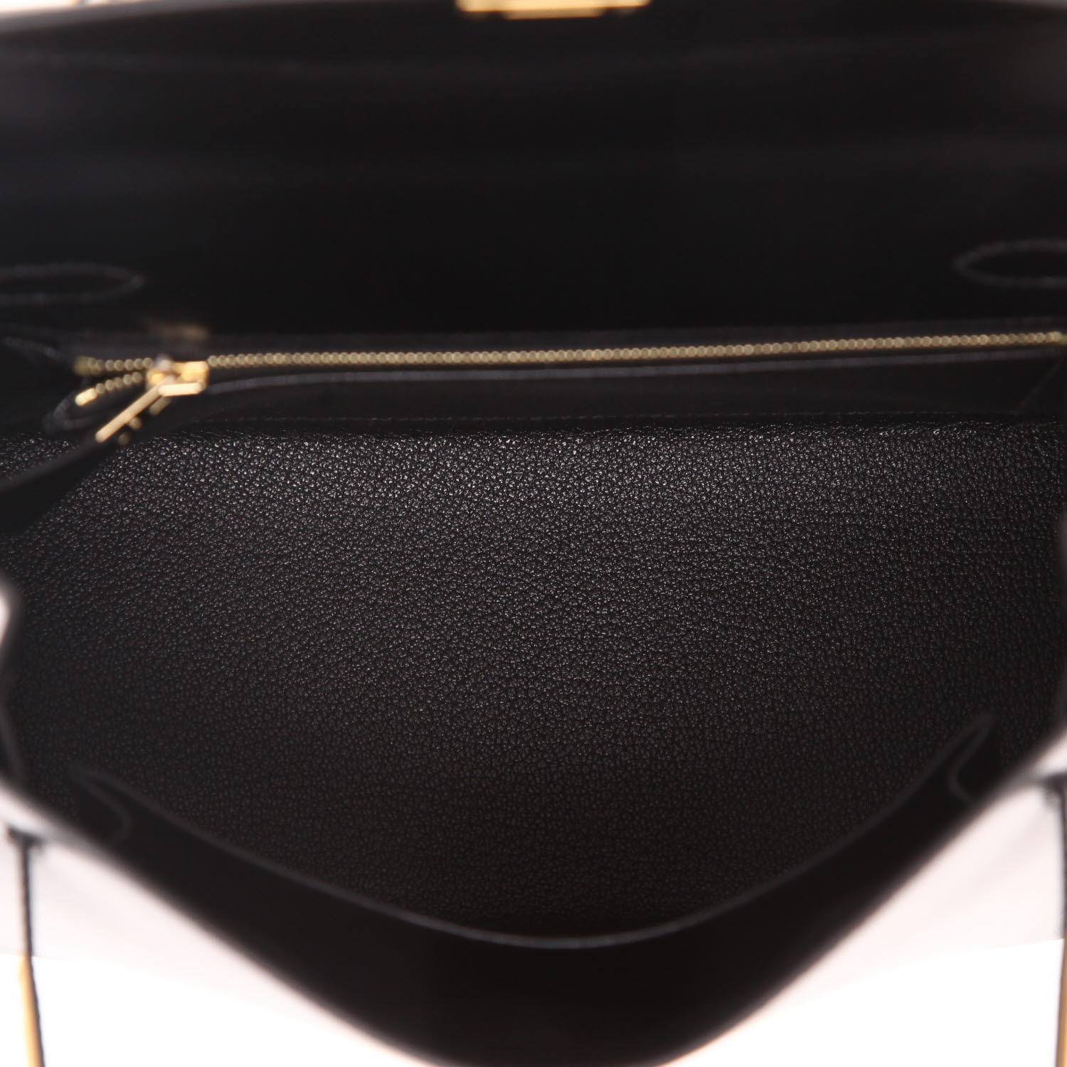 Sac à main Hermès  Kelly 25 cm en cuir box noir - Detail D4