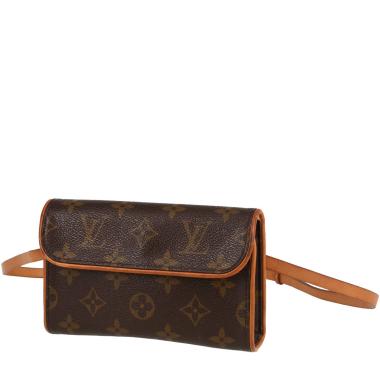 Bolsito-cinturón Louis Vuitton  Florentine en lona Monogram marrón y cuero natural