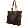 Shopping bag Louis Vuitton  Mezzo in tela monogram marrone e pelle naturale - 00pp thumbnail