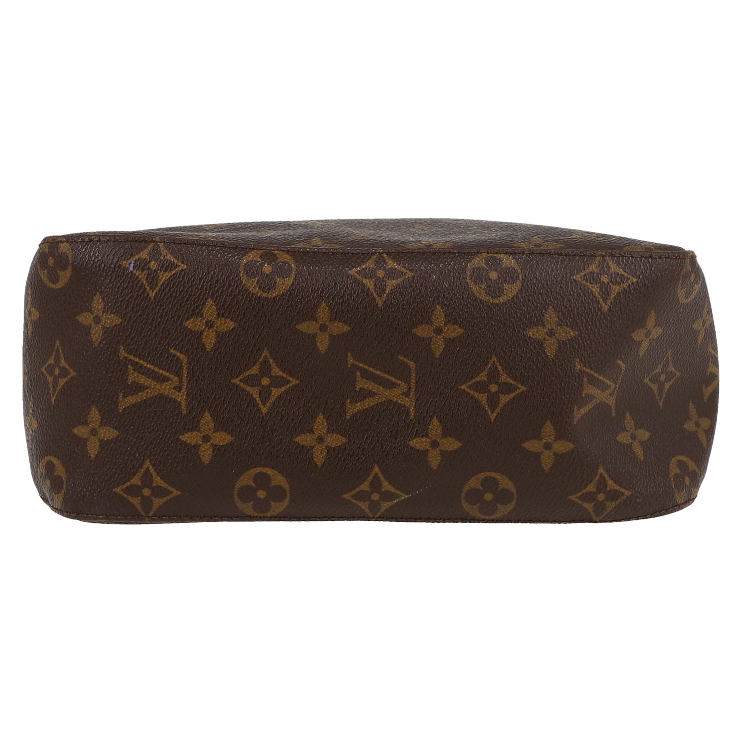 Sac à main Louis Vuitton  Looping en toile monogram marron et cuir naturel - Detail D1