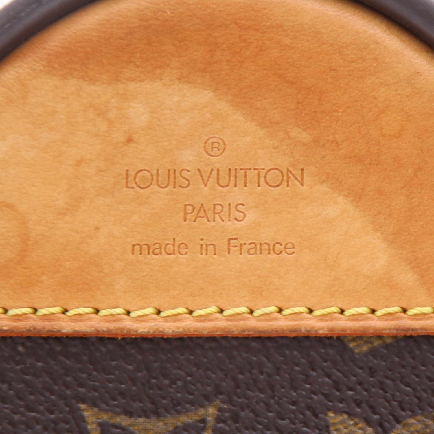 Maleta flexible Louis Vuitton  Pegase en lona Monogram marrón y cuero natural - Detail D2