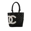 Bolso de mano Chanel  Cambon en cuero acolchado negro y blanco - 360 thumbnail