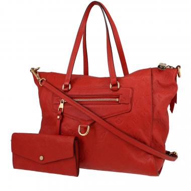 Bolso de mano Louis Vuitton  Lumineuse en cuero monogram huella rojo