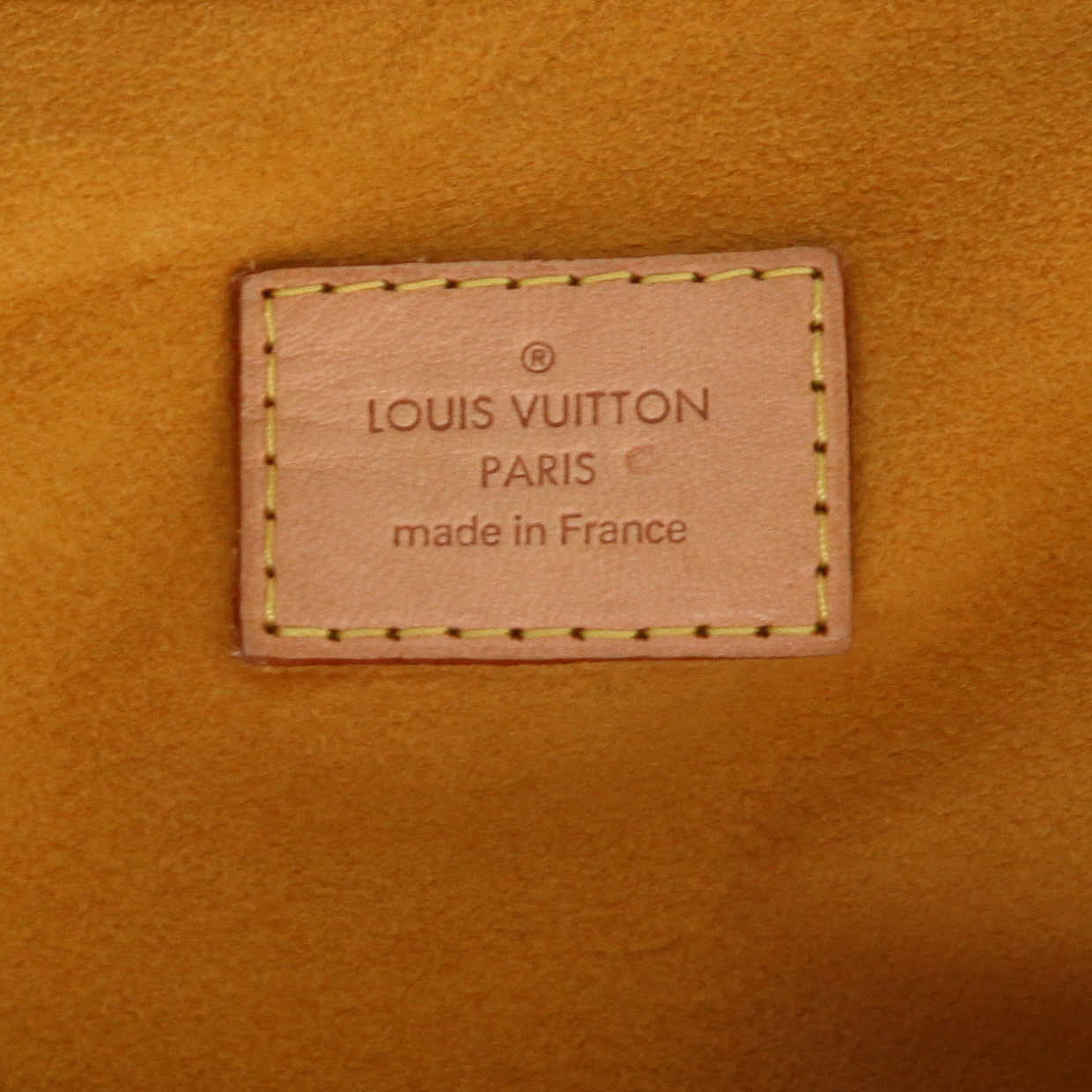 Sac à main Louis Vuitton  Baggy grand modèle  en toile denim monogrammée bleue et cuir naturel - Detail D2