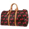 Bolsa de viaje Louis Vuitton  Keepall 45 en lona Monogram marrón y cuero natural - 00pp thumbnail