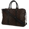 Louis Vuitton   briefcase  in brown monogram canvas Macassar  and black leather - 00pp thumbnail