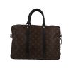 Porte-documents Louis Vuitton   en toile monogram Macassar marron et cuir noir - 360 thumbnail