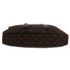 Porta-documentos Louis Vuitton   en lona Monogram Macassar marrón y cuero negro - Detail D1 thumbnail