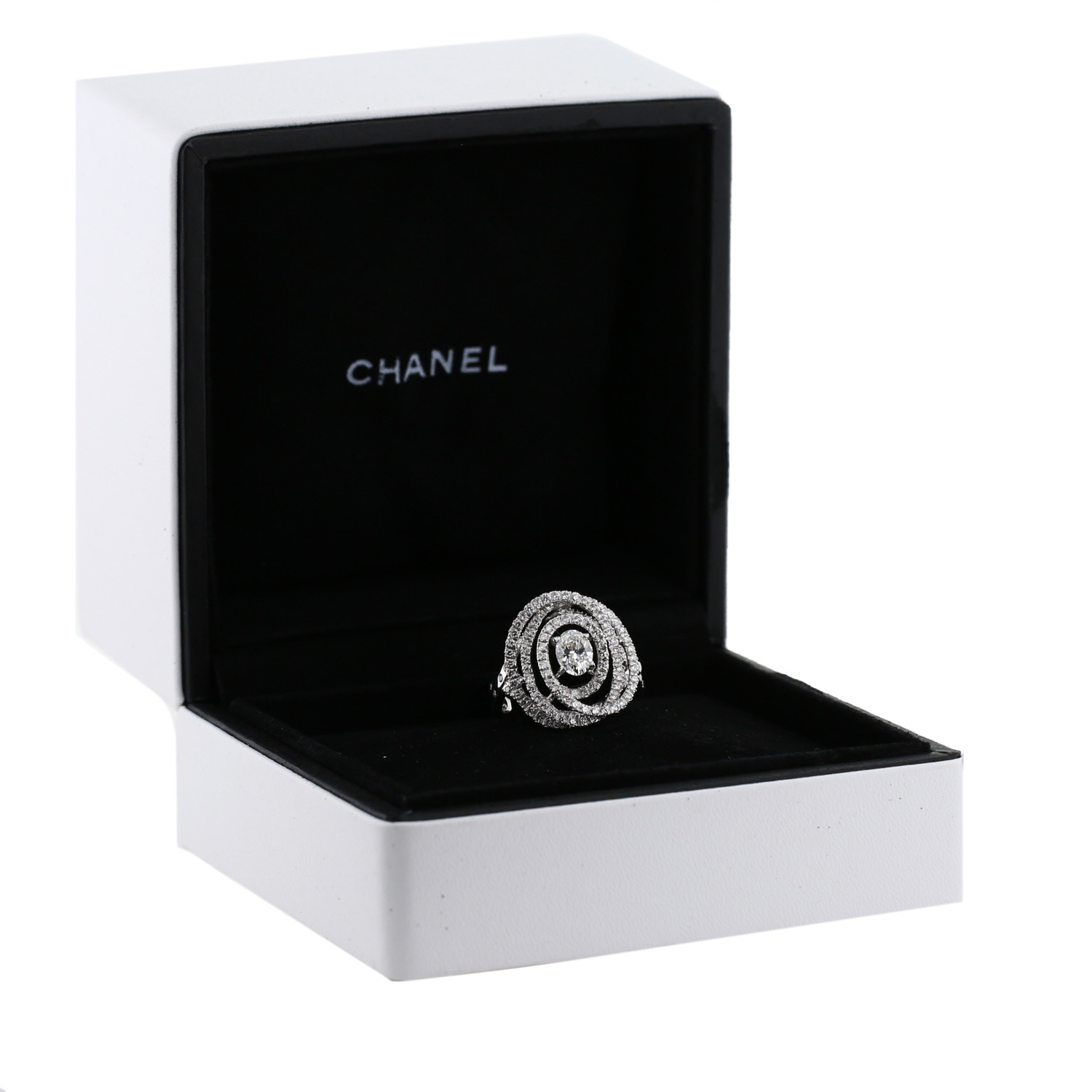 Sortija Chanel Air de oro blanco y diamantes - Detail D2