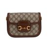 Borsa a tracolla Gucci  1955 Horsebit in tela "sûpreme GG" beige e pelle marrone - 360 thumbnail