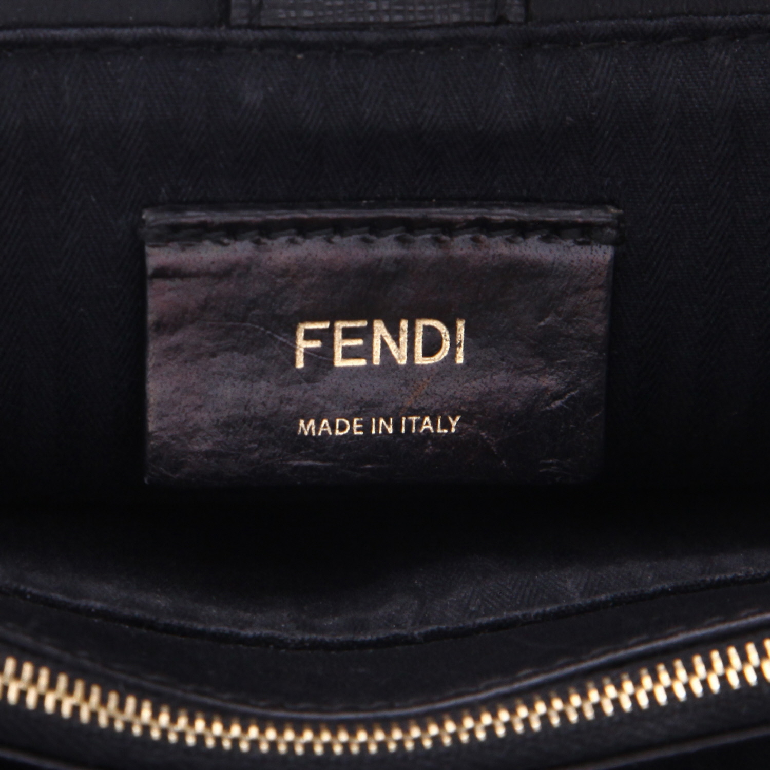 Fendi  2 Jours shoulder bag  in black leather - Detail D2