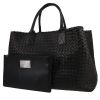 Bottega Veneta  Cabat shopping bag  in black intrecciato leather - 00pp thumbnail