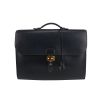 Hermès  Sac à dépêches briefcase  in blue box leather - 360 thumbnail
