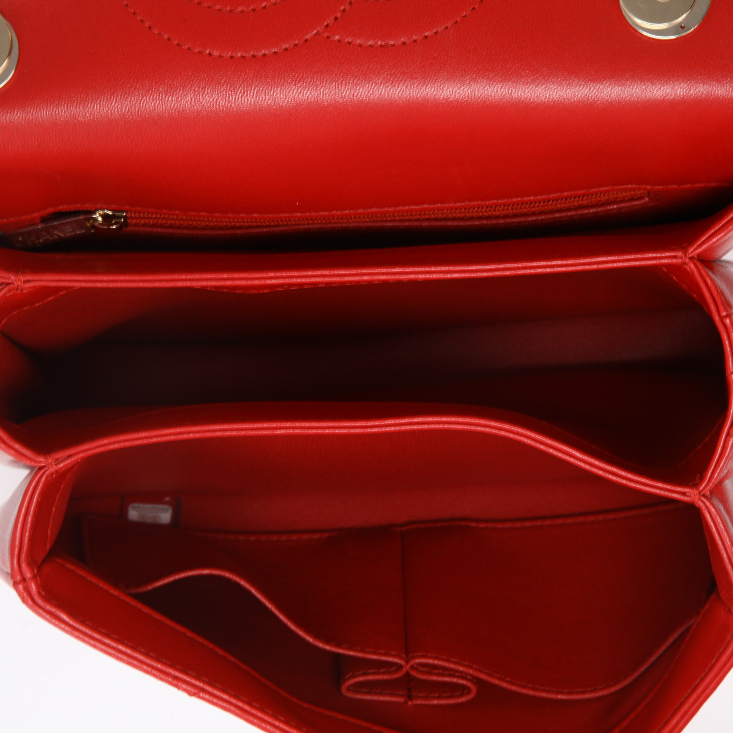 Borsa Chanel  Trendy CC in pelle trapuntata rossa - Detail D3