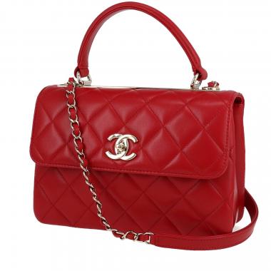 Bolso de mano Chanel  Trendy CC en cuero acolchado rojo
