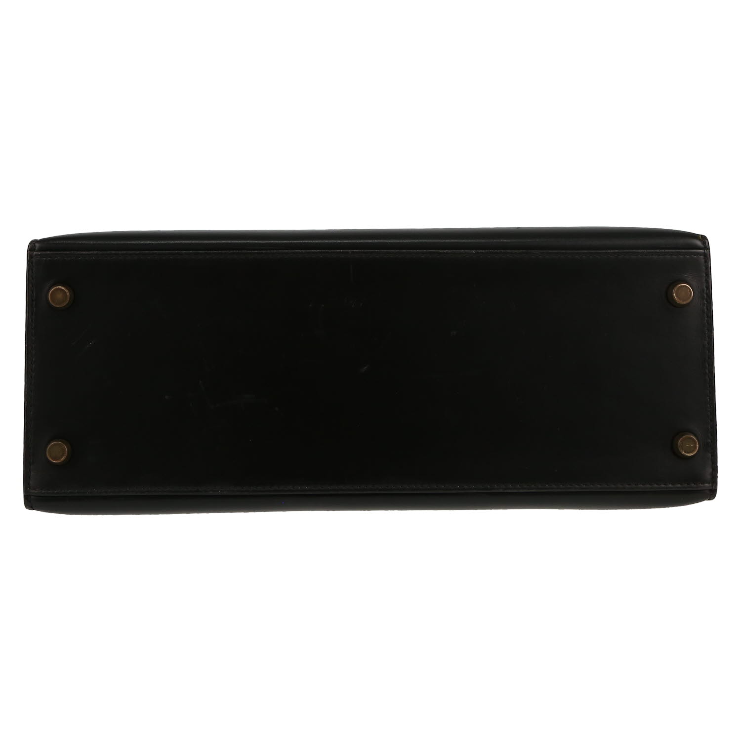 Hermès  Kelly 28 cm handbag  in black box leather - Detail D1