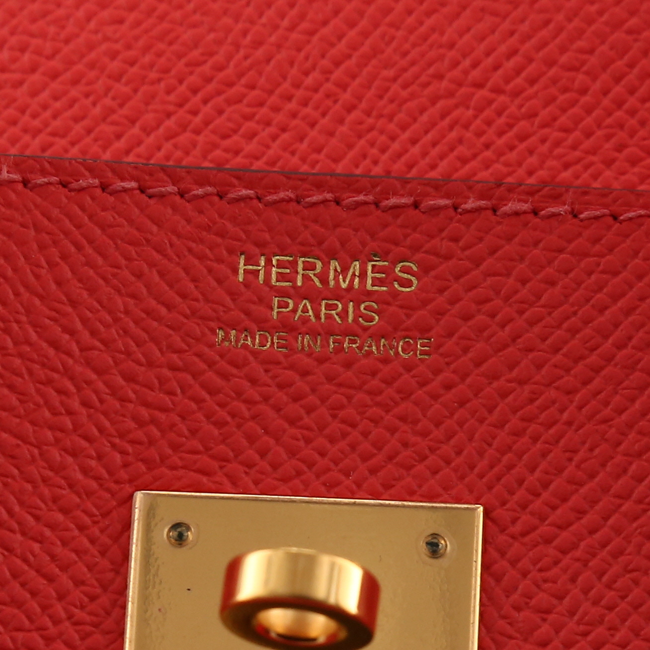 Hermès  Birkin 30 cm handbag  in pink Jaipur epsom leather - Detail D2