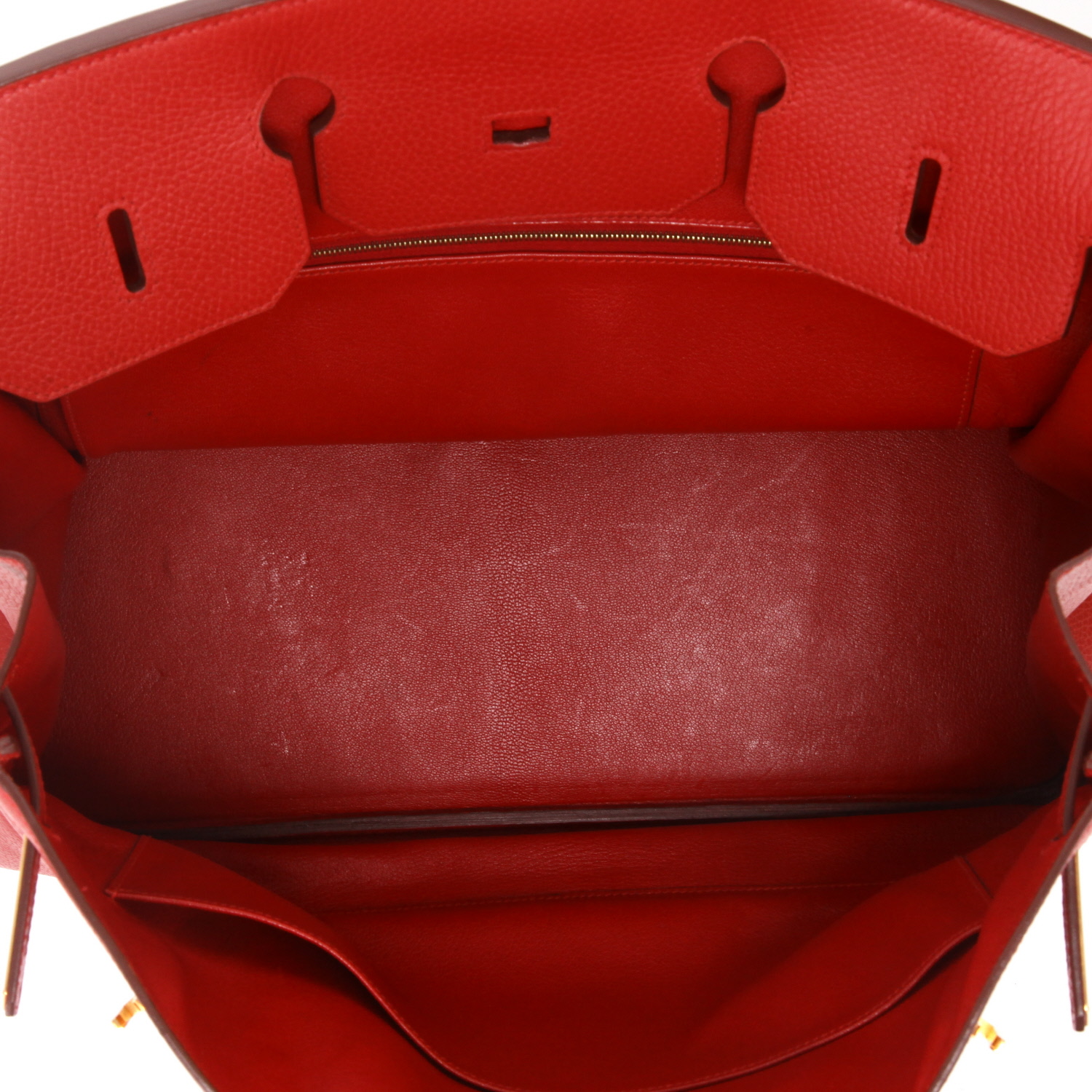 Hermès  Birkin 40 cm handbag  in red Ardenne leather - Detail D3