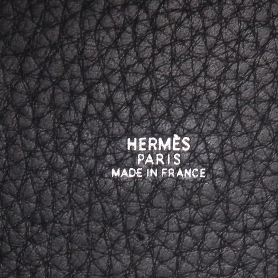 Sac à main Hermès  Picotin 18 cm en cuir togo noir - Detail D2