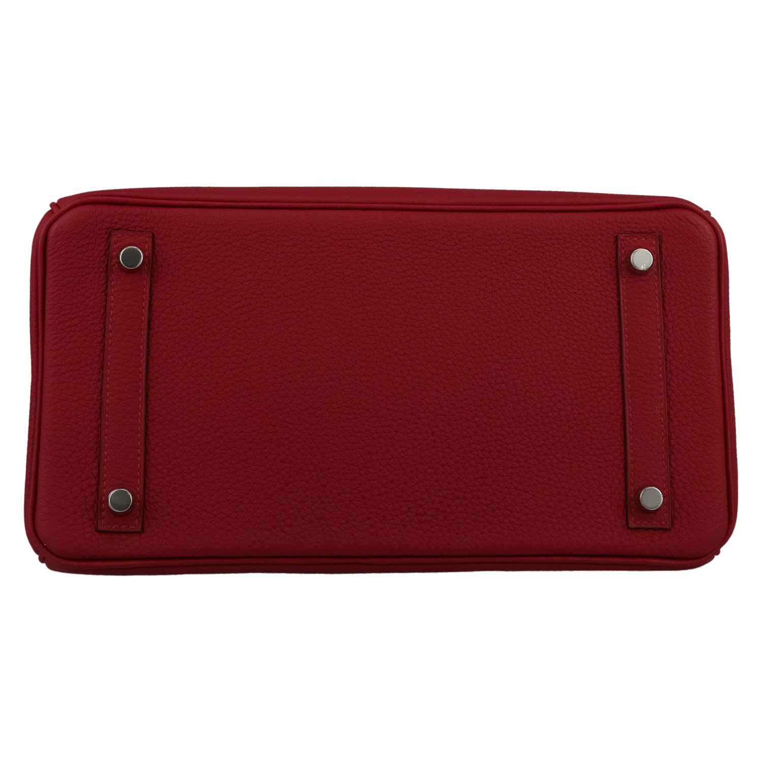 Borsa Hermès  Birkin 30 cm in pelle togo rosso granata - Detail D1