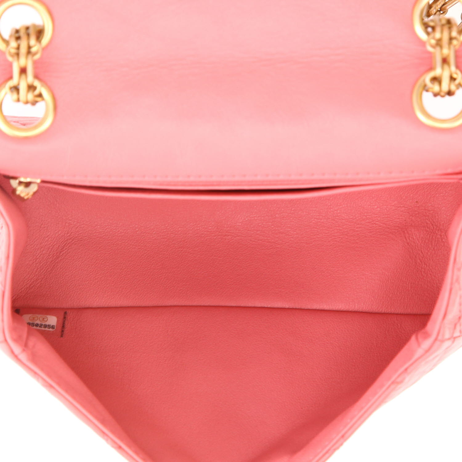 Sac à main Chanel 2.55 en cuir matelassé rose - Detail D3