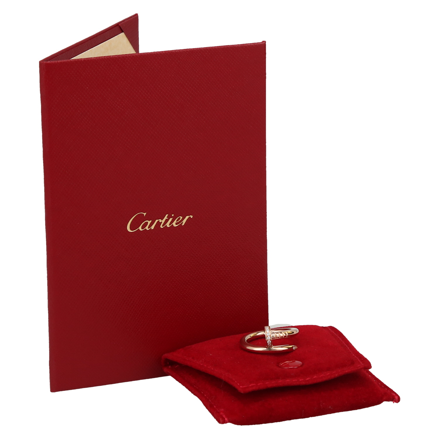 Anello Cartier Juste un clou in oro rosa e diamanti - Detail D2