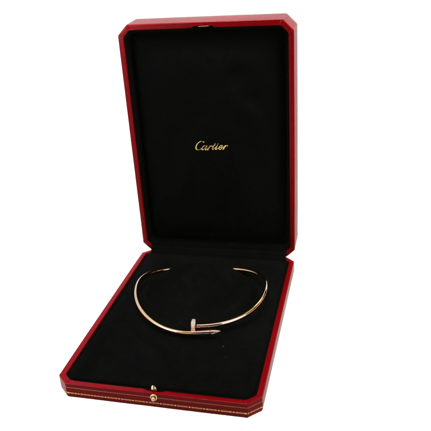 Collier Cartier Juste un clou en or rose et diamants - Detail D2