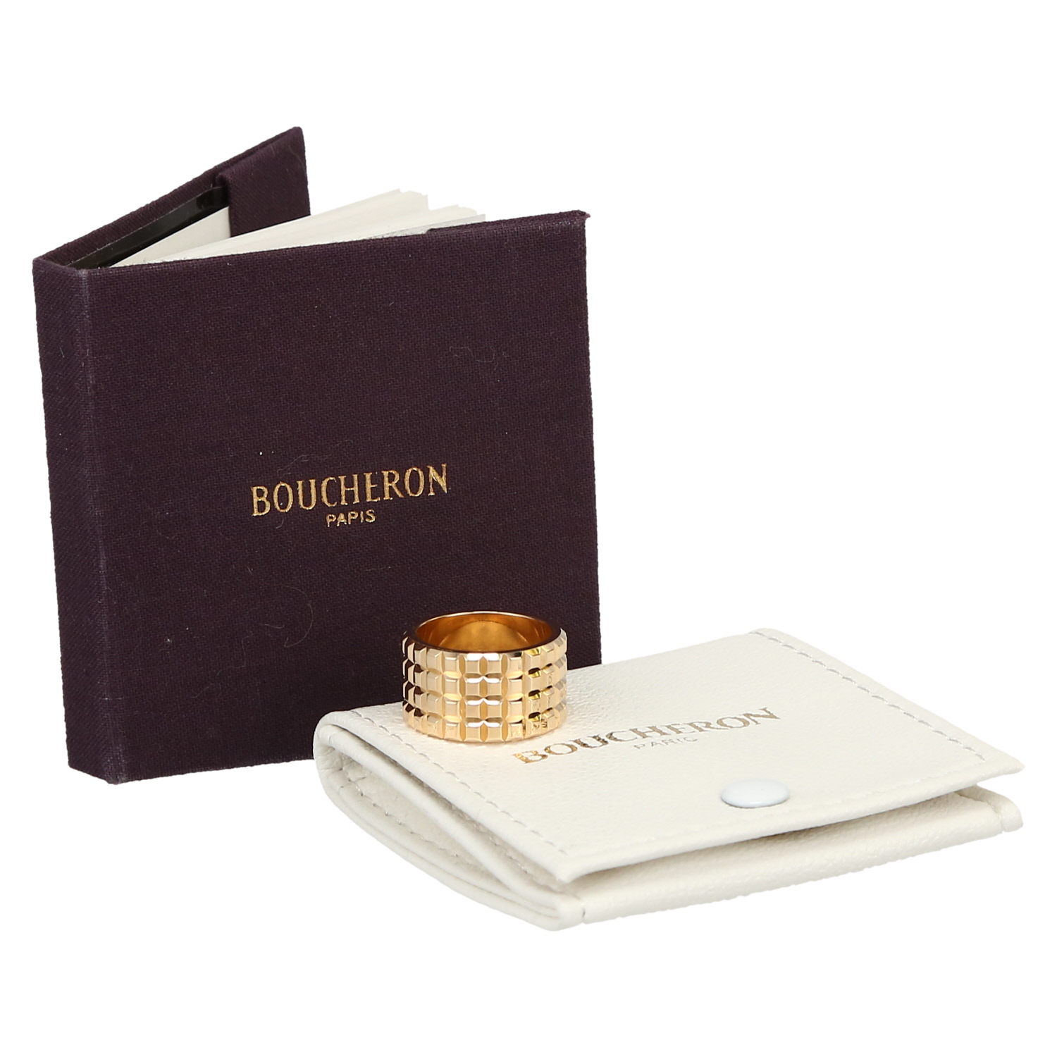 Boucheron Clou de Paris ring in yellow gold - Detail D2