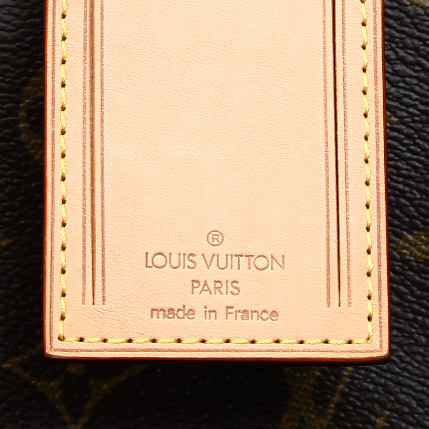 Porte-habits Louis Vuitton  Porte-habits en toile monogram marron et cuir naturel - Detail D2