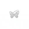 Messika Butterfly medium model ring in white gold and diamonds - 360 thumbnail