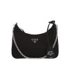 Prada  Re-Edition 2005 shoulder bag  in black canvas and leather - 360 thumbnail