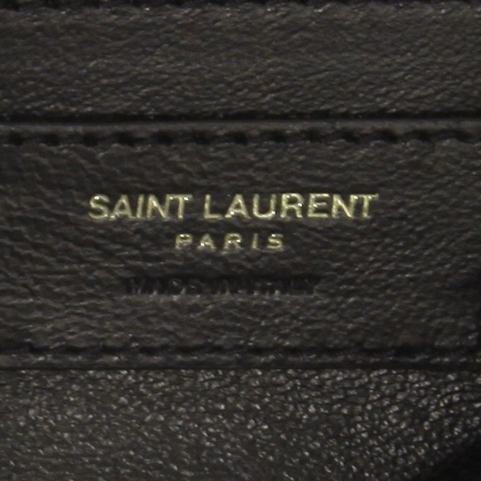 Sac bandoulière Saint Laurent  Niki Baby en cuir matelassé chevrons vert - Detail D2