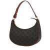 Celine  Ava handbag  "Triomphe" canvas  and brown leather - 00pp thumbnail