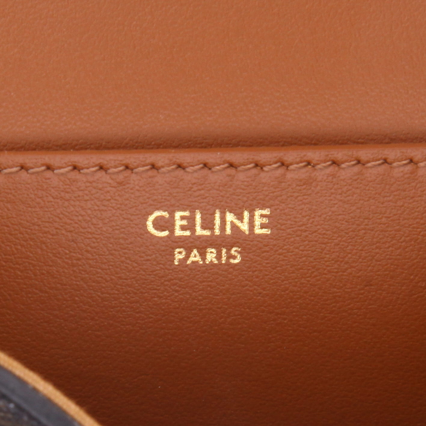 Sac porté épaule Celine  Tabou moyen modèle  en toile Triomphe et cuir marron - Detail D2