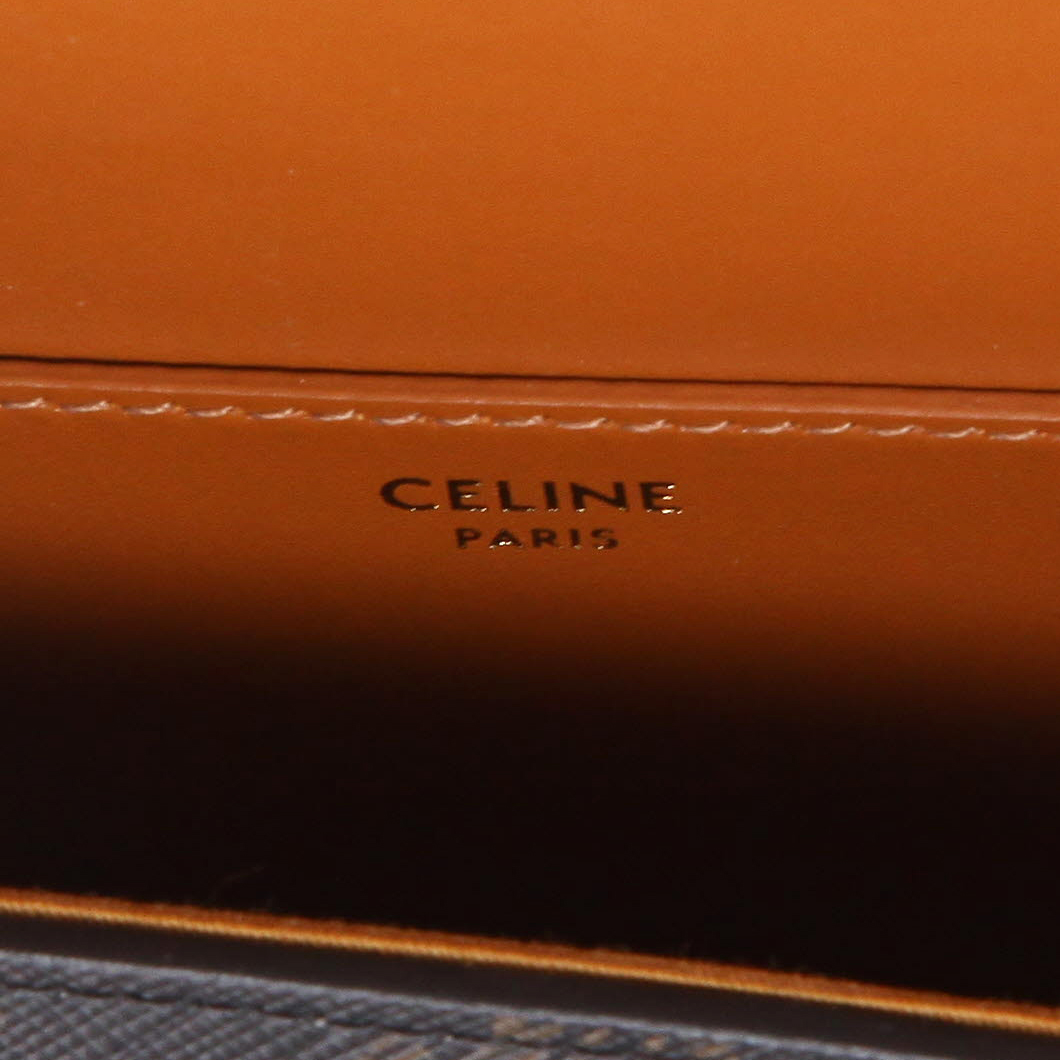 Sac porté épaule Celine  Tabou moyen modèle  en toile Triomphe et cuir marron - Detail D2