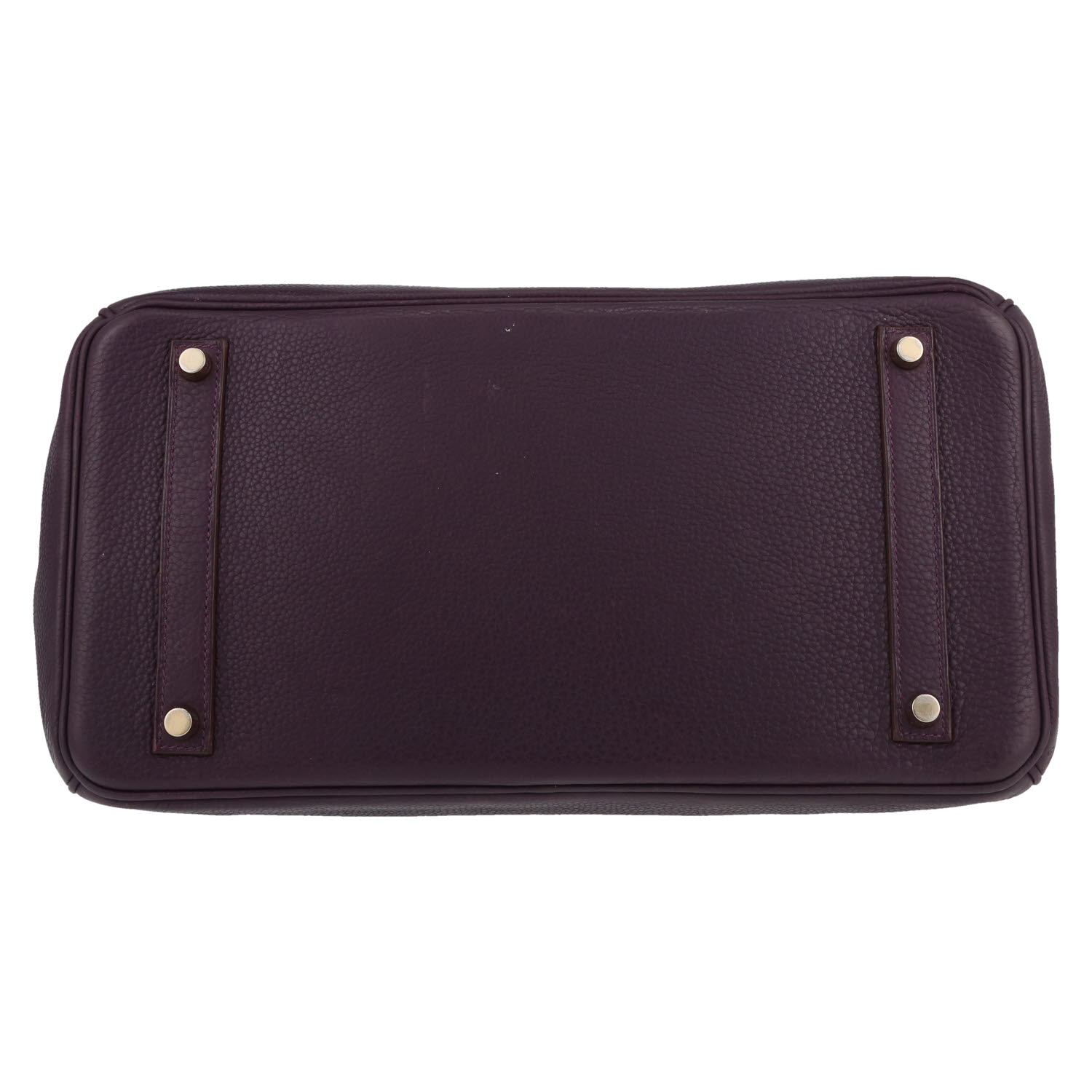 Sac à main Hermès  Birkin 35 cm en cuir togo violet Raisin - Detail D1