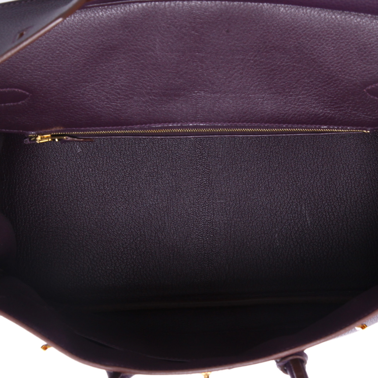 Bolso de mano Hermès  Birkin 35 cm en cuero togo violeta Raisin - Detail D3