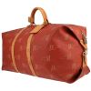 Borsa da viaggio Louis Vuitton  America's Cup in tela cerata rossa e pelle naturale - 00pp thumbnail