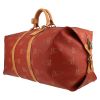 Louis Vuitton  America's Cup travel bag  in red coated canvas  and natural leather - Detail D2 thumbnail
