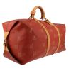 Louis Vuitton  America's Cup travel bag  in red coated canvas  and natural leather - Detail D3 thumbnail