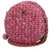 Bolso bandolera Chanel  Round on Earth mini  en jersey rosa - 00pp thumbnail